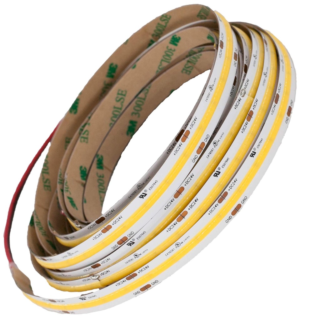 ستريب اضاءة COB تلزيق 3000K شمسي 24فولط 8واط/متر