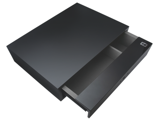 [SZ.SF.001] درج خزنة معدني ديجيتال+ بصمة لون اسود  قياس 48X40X15